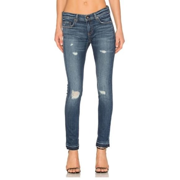 RAG & BONE 10" DRE High Waisted Slim Boyfriend Ripped Jeans sz 30 Women's - Picture 2 of 12